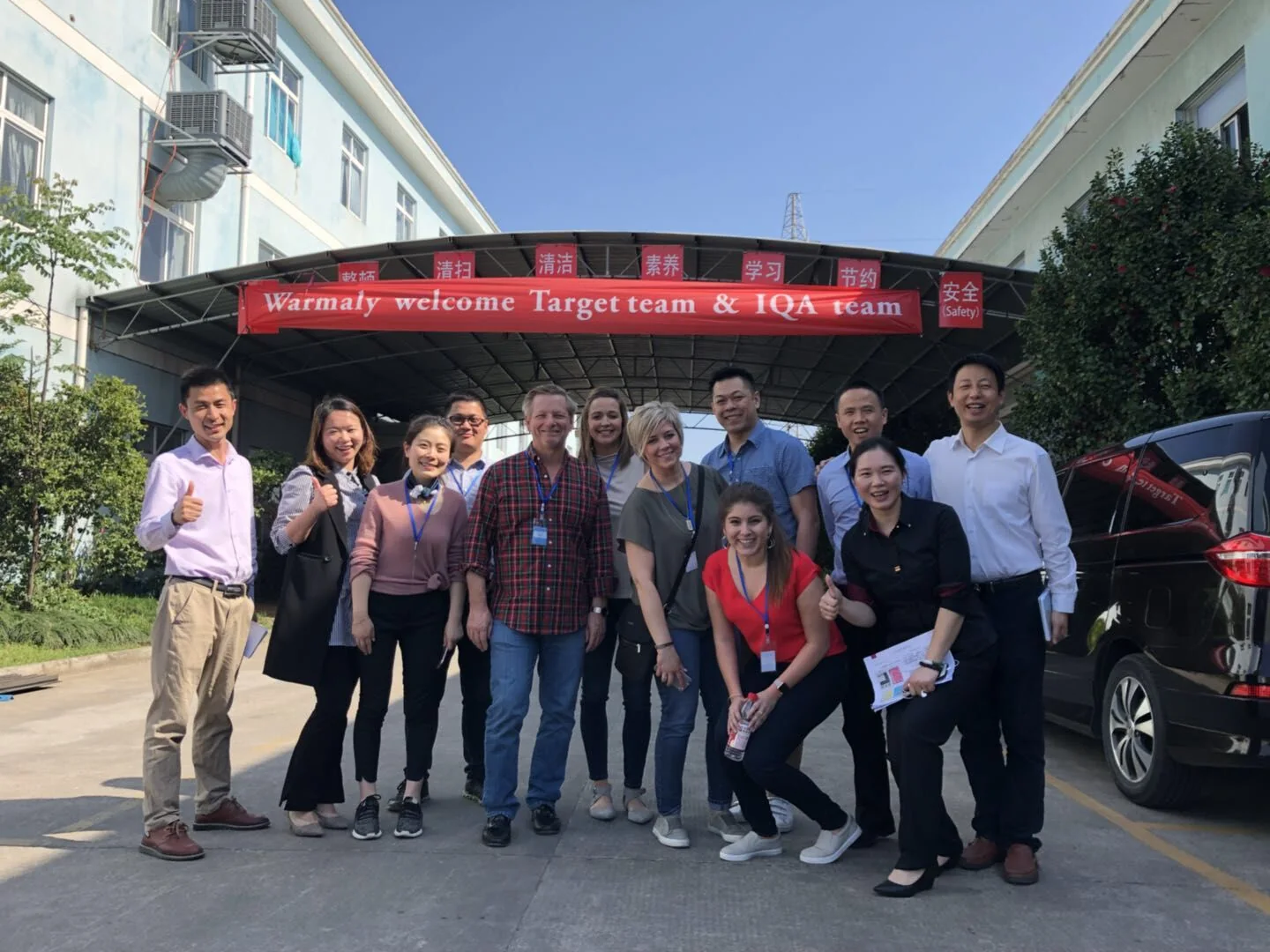 Customer team visiting the Ningbo Happiness facility