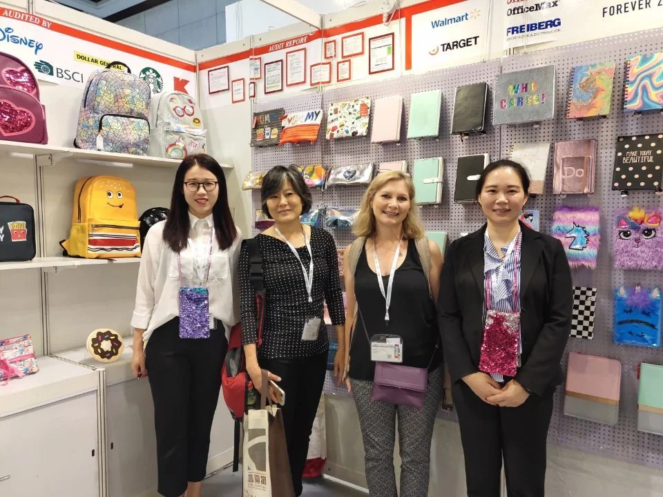 Customer meeting at a product exhibition