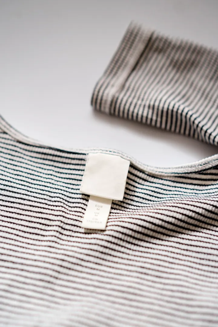 Close-up garment inner label