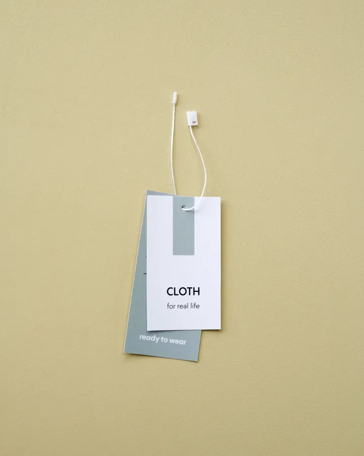 Minimal product hang tags