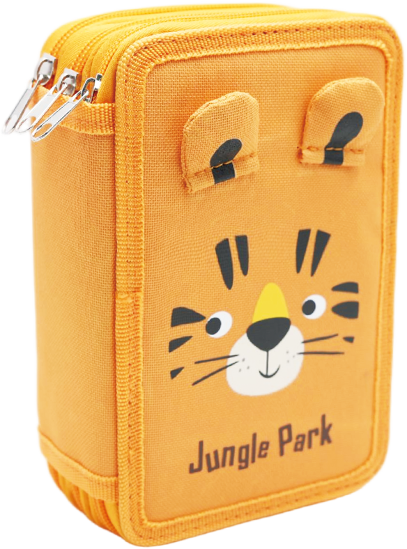 Three-Layer 600D Pencil Case with 3D Ears