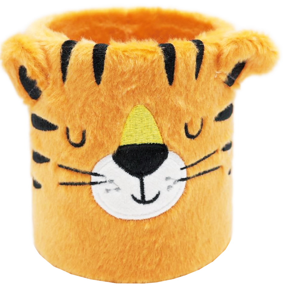 Furry Plush Pen Holder with Embroidered Ears