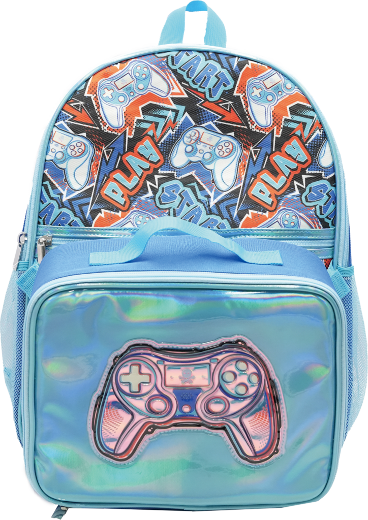 Printed 600D Schoolbag and Lunch Bag Set
