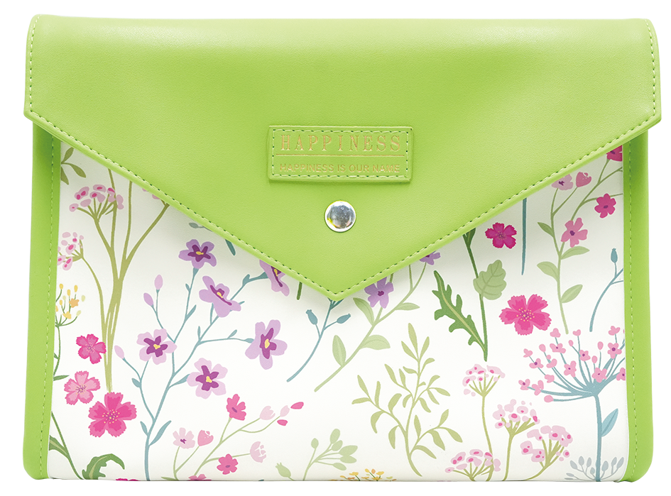 Printed PU Cosmetic Bag with Metal Hardware