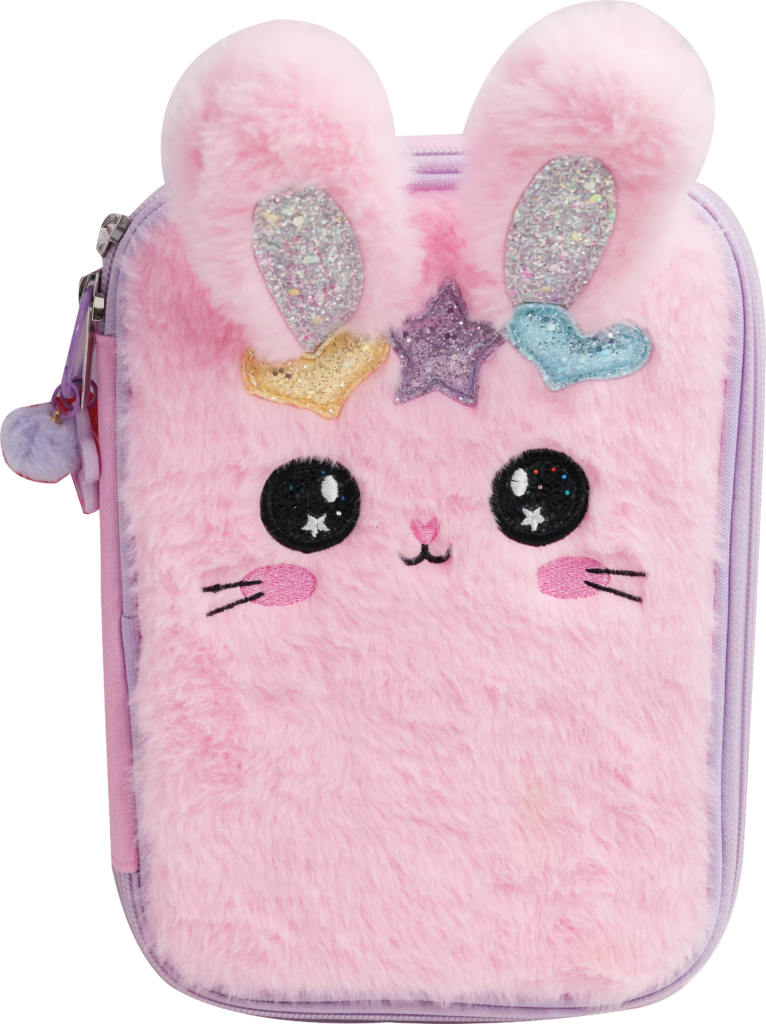 Plush Embroidered Pencil Case