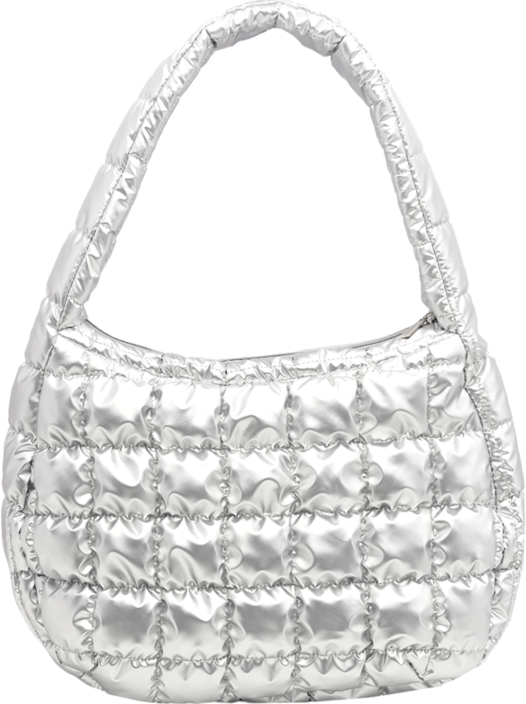 Quilted Metallic Handbag