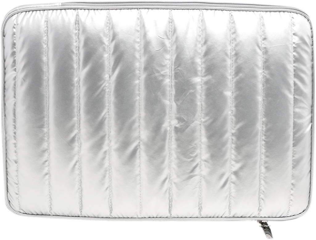 Quilted Metallic Cosmetic Bag