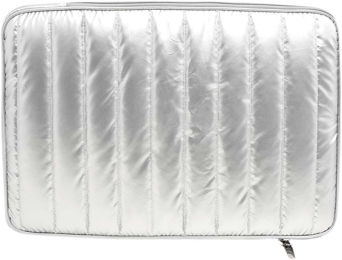 Quilted Metallic Cosmetic Bag