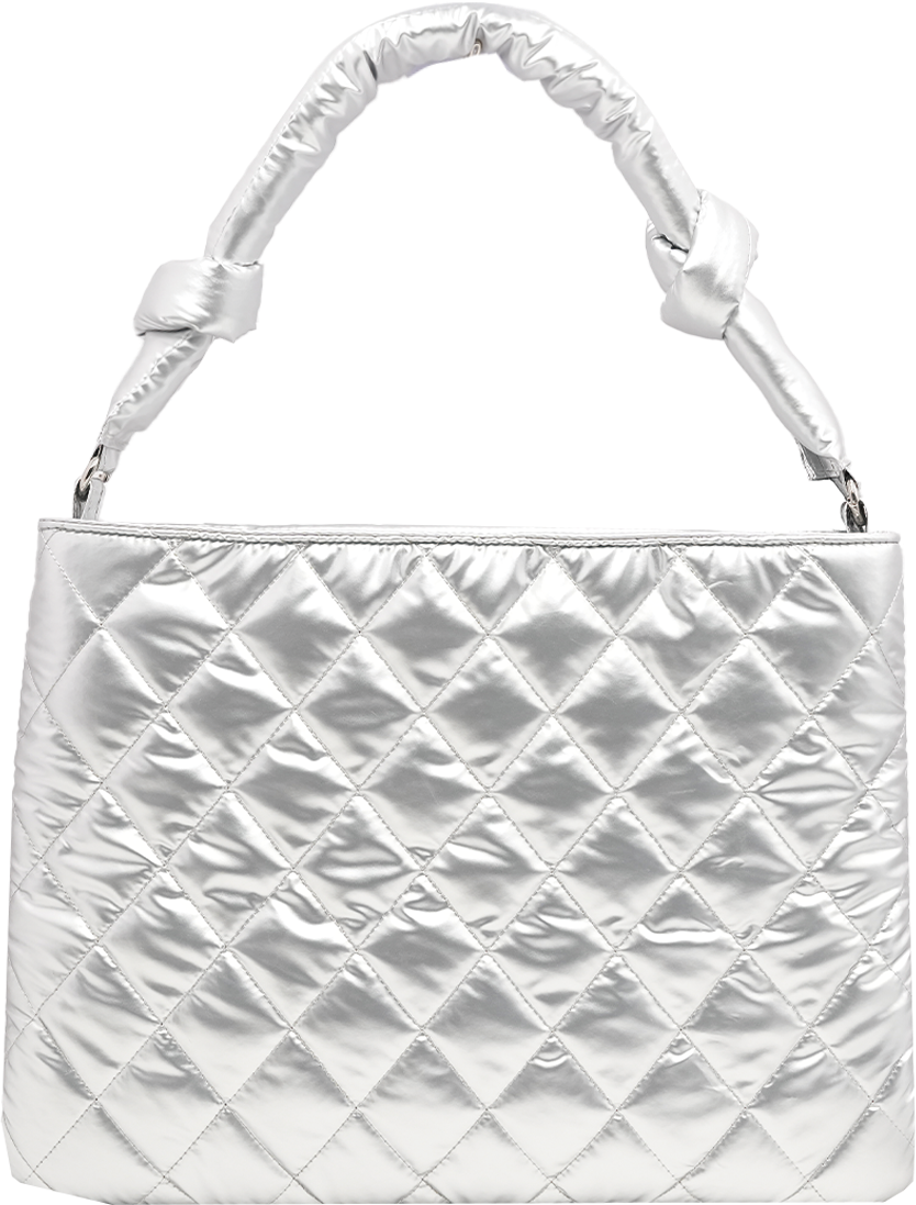 Quilted Metallic Computer Bag