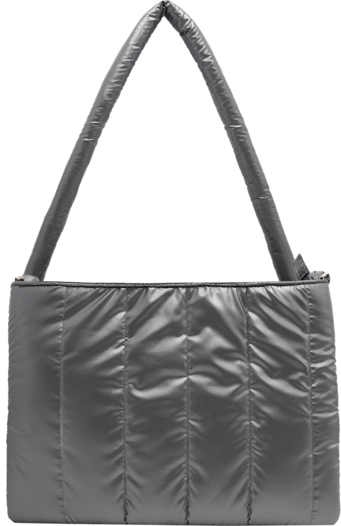 Quilted Metallic Computer Bag