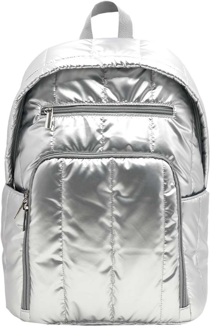 Quilted Metallic Schoolbag
