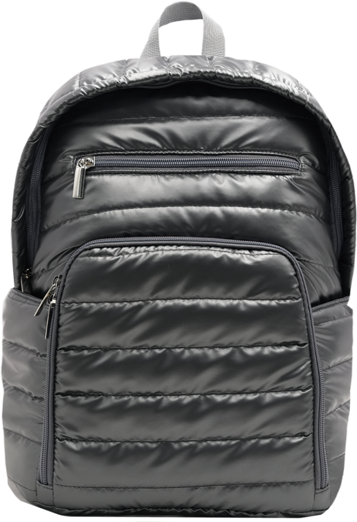 Quilted Metallic Schoolbag