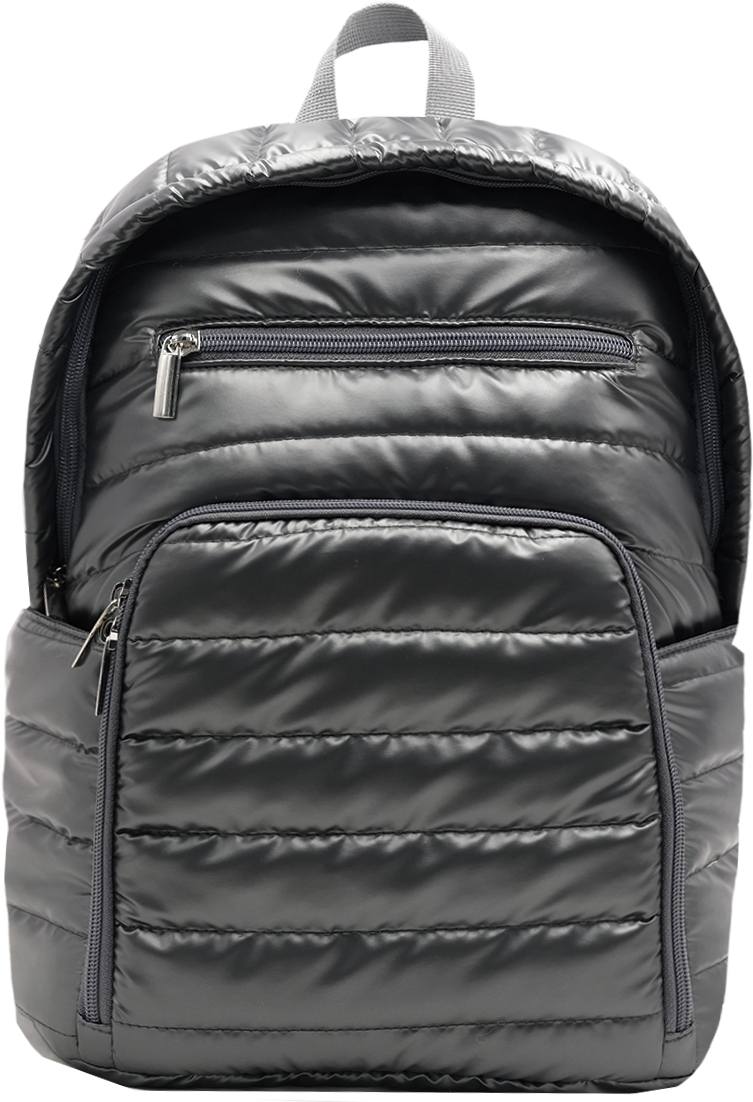 Quilted Metallic Schoolbag