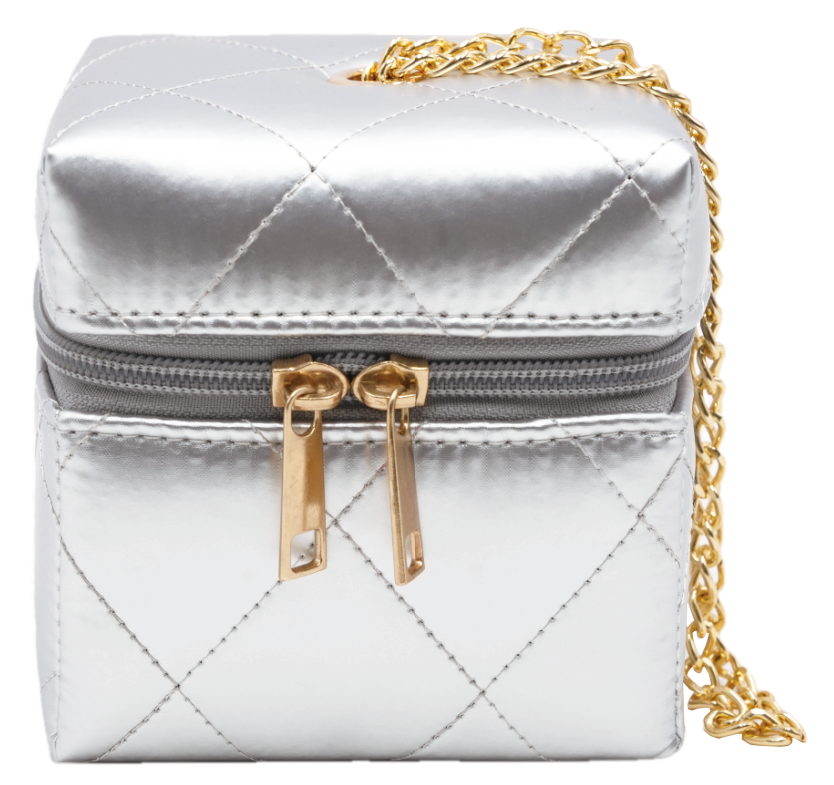 Quilted Metallic Coin Bag