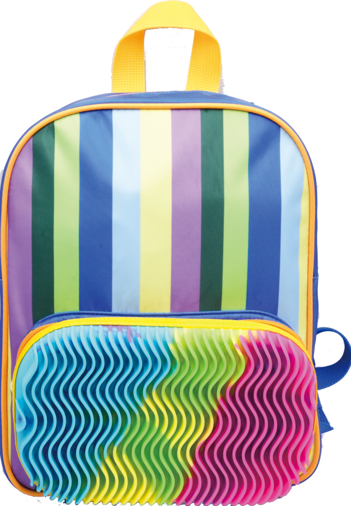 Mini Printed Twill Backpack with Silicone Detail