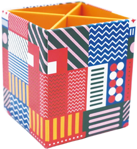 Printed Paper Pen Holder