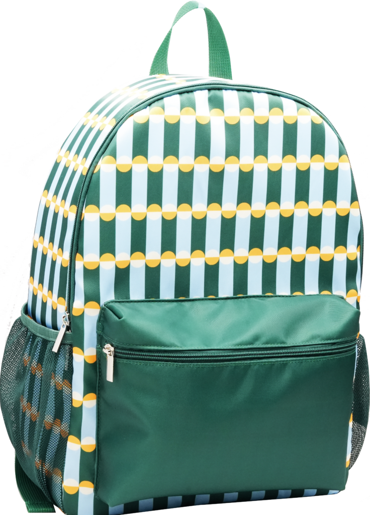 Printed Twill Backpack with Laptop Sleeve