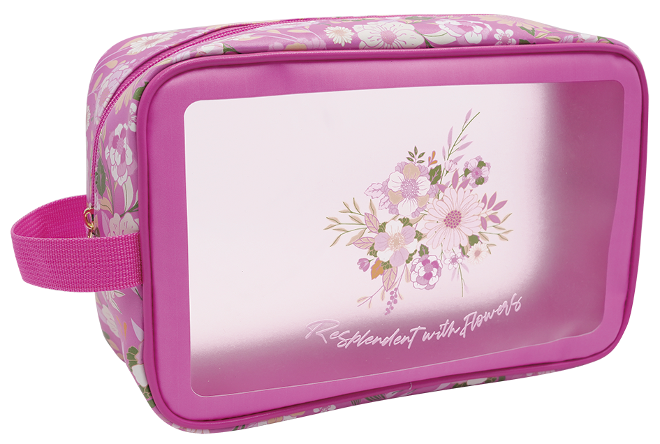 Three-Piece Floral Toiletry Bag Set