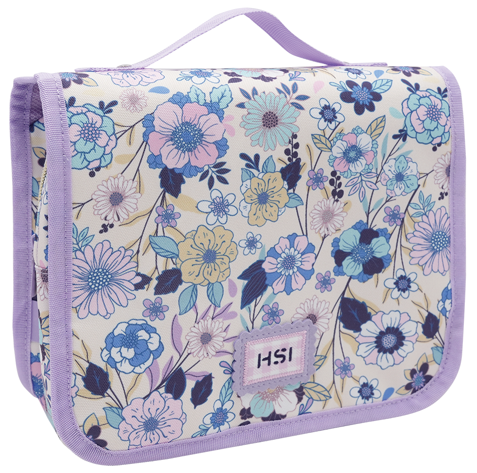 Floral Printed 600D Cosmetic Bag
